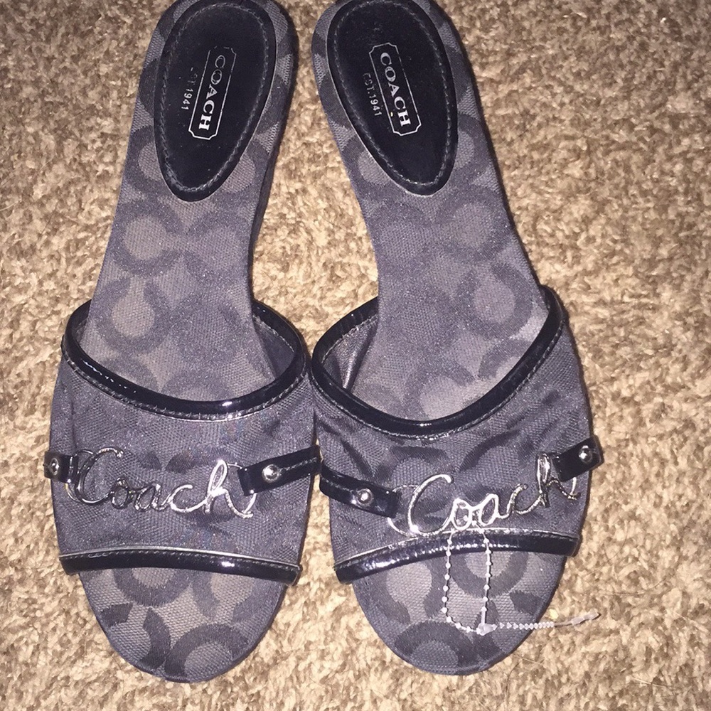 Coach slip on sandles